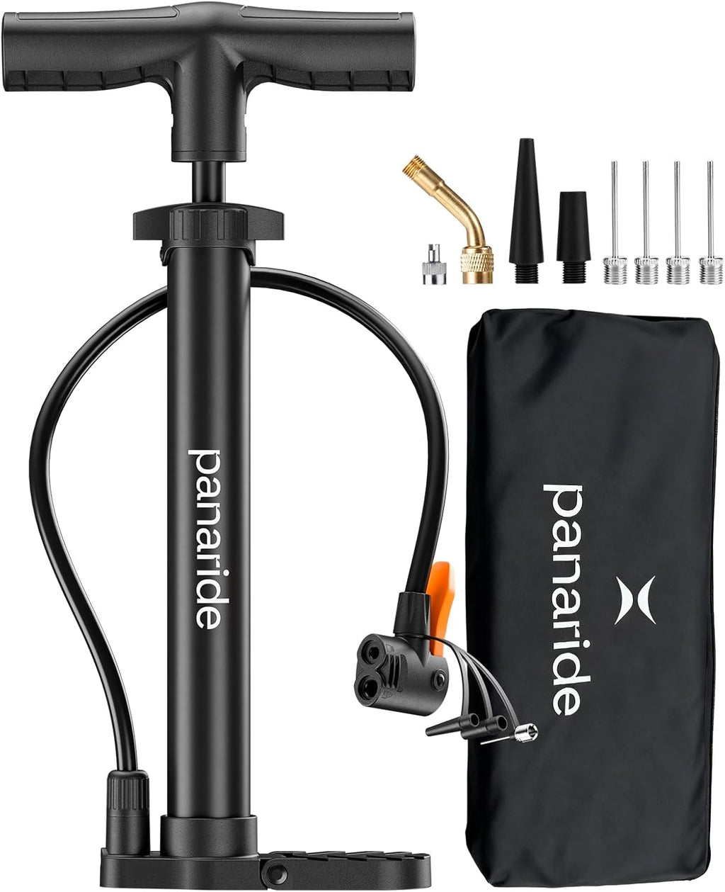 Bike Pump Floor, Advanced Bike Tire Inflator, Bicycle Hand Air Pump with Dual Presta and Schrader Valves, Handheld