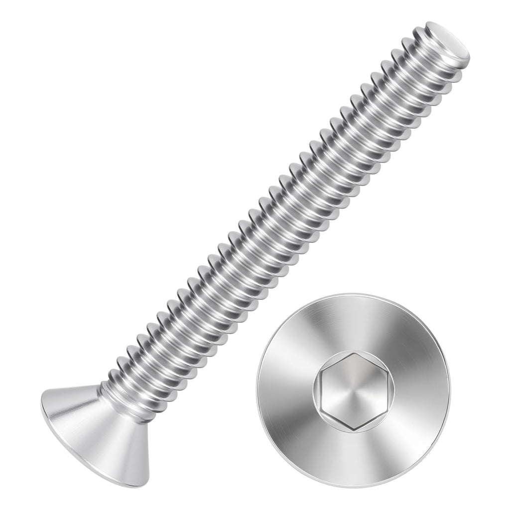 Kozelo 10Pcs #10-24x1-1/2 Flat Head Socket Cap Screw Countersunk Bolt