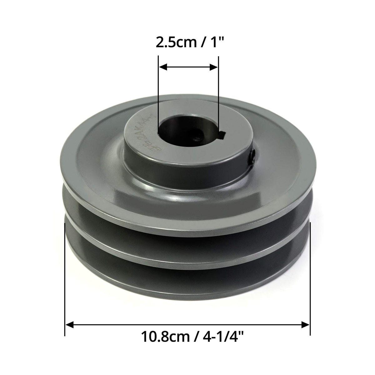 QWORK Double Groove Web Sheaves, 4.25"OD 1" Bore V-Belt Sheave for V-Belt, 2AK44-1