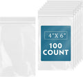 4" x 6"(100 Count) Small Clear Plastic Reclosable Zip Bags