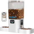 Dual Automatic Cat Feeder with Camera for 2 Cats: 5G WiFi Automatic Dog Feeder with Night Vision, 7L Auto Cat Food