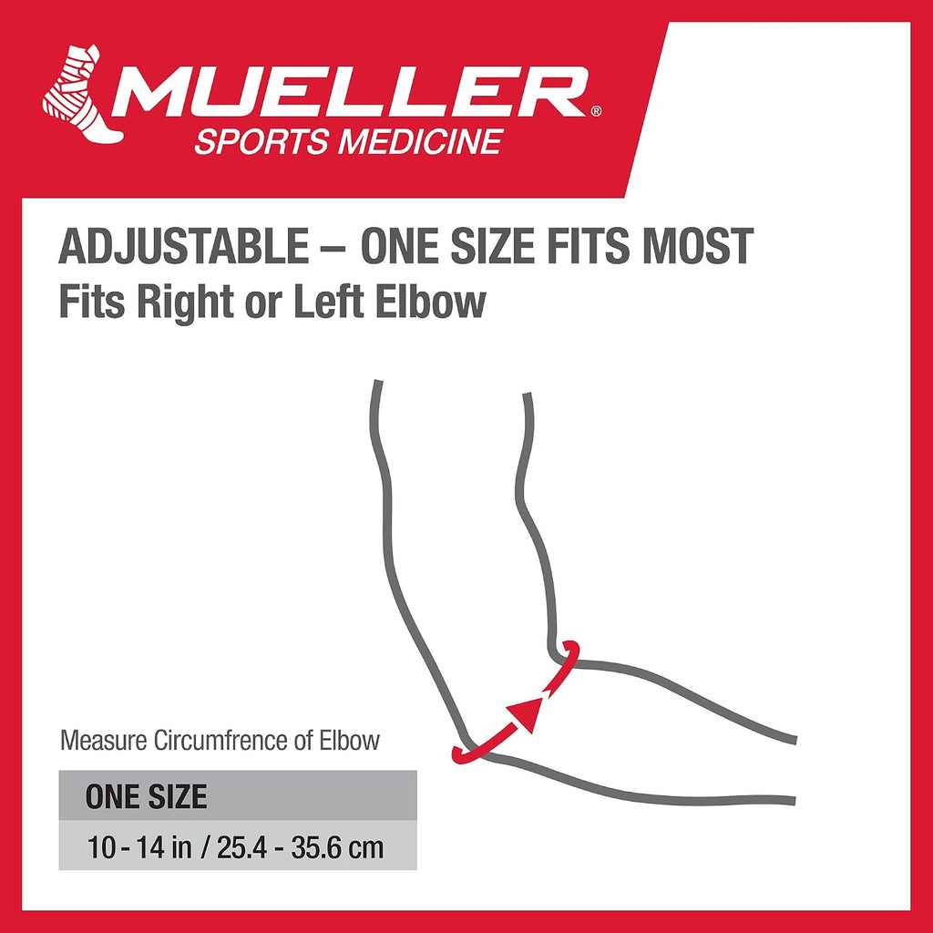 Mueller Tennis Elbow Support, One Size Fits Most (Pack of 1)