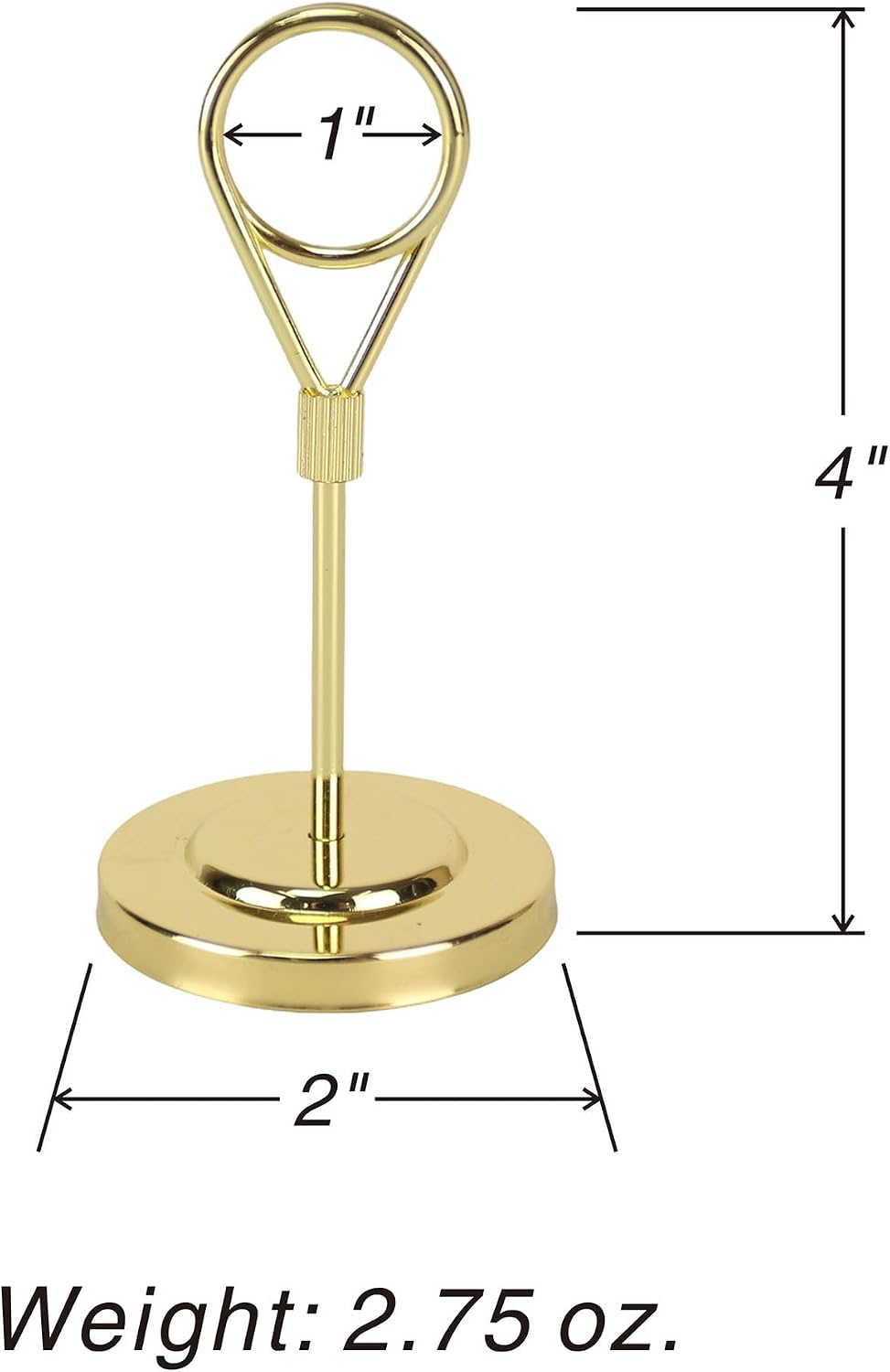12pcs Gold Premium Table Place Card Holders with Weighted Base Stand and Clip