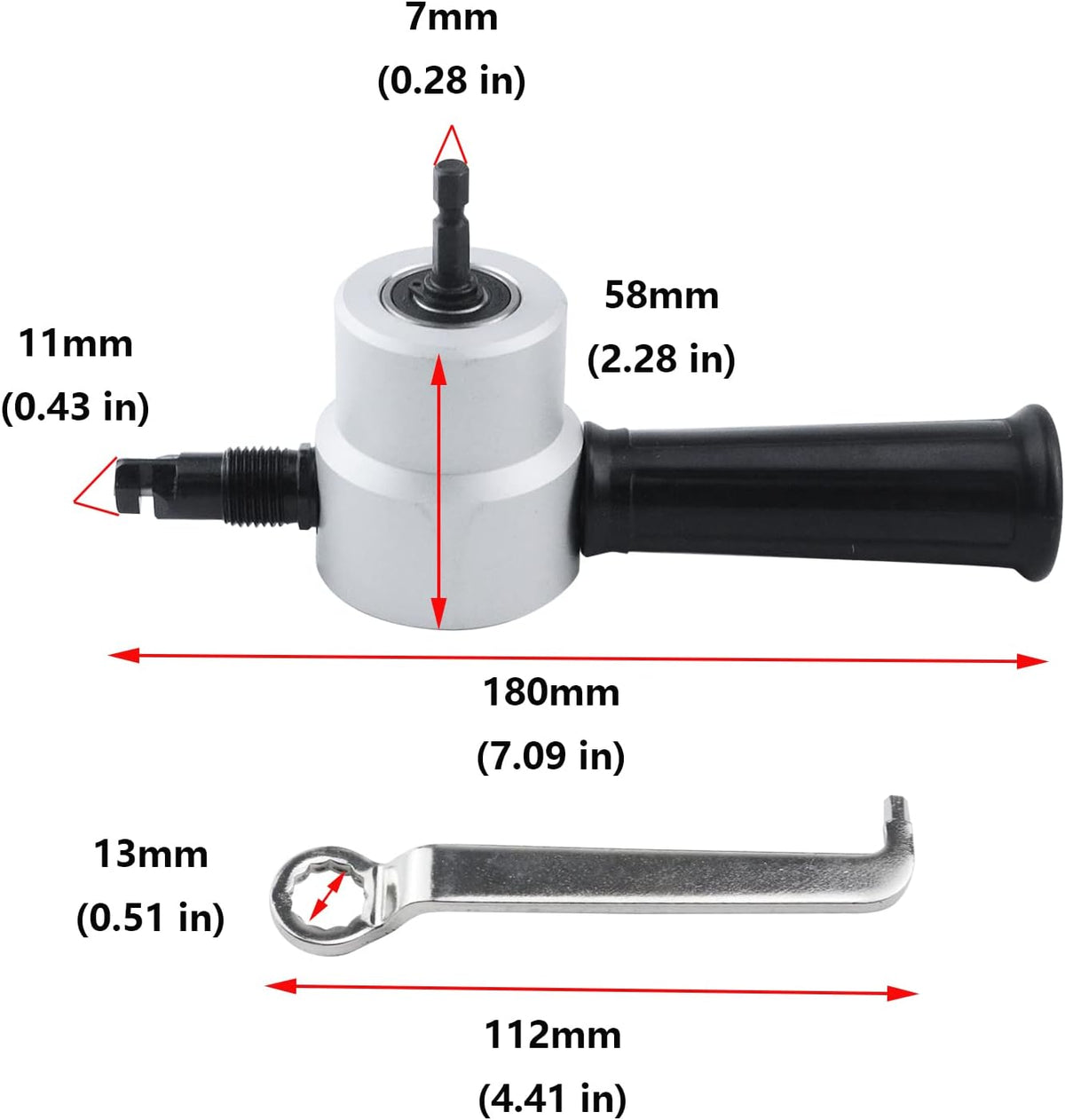 Double Head Metal Sheet Nibbler Cutter Hole Saw Drill Attachment Paperboard Package