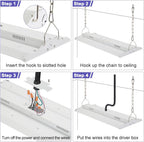 2FT 150W LED Linear High Bay Light, 5000K High Bay Shop Light 4 Pack