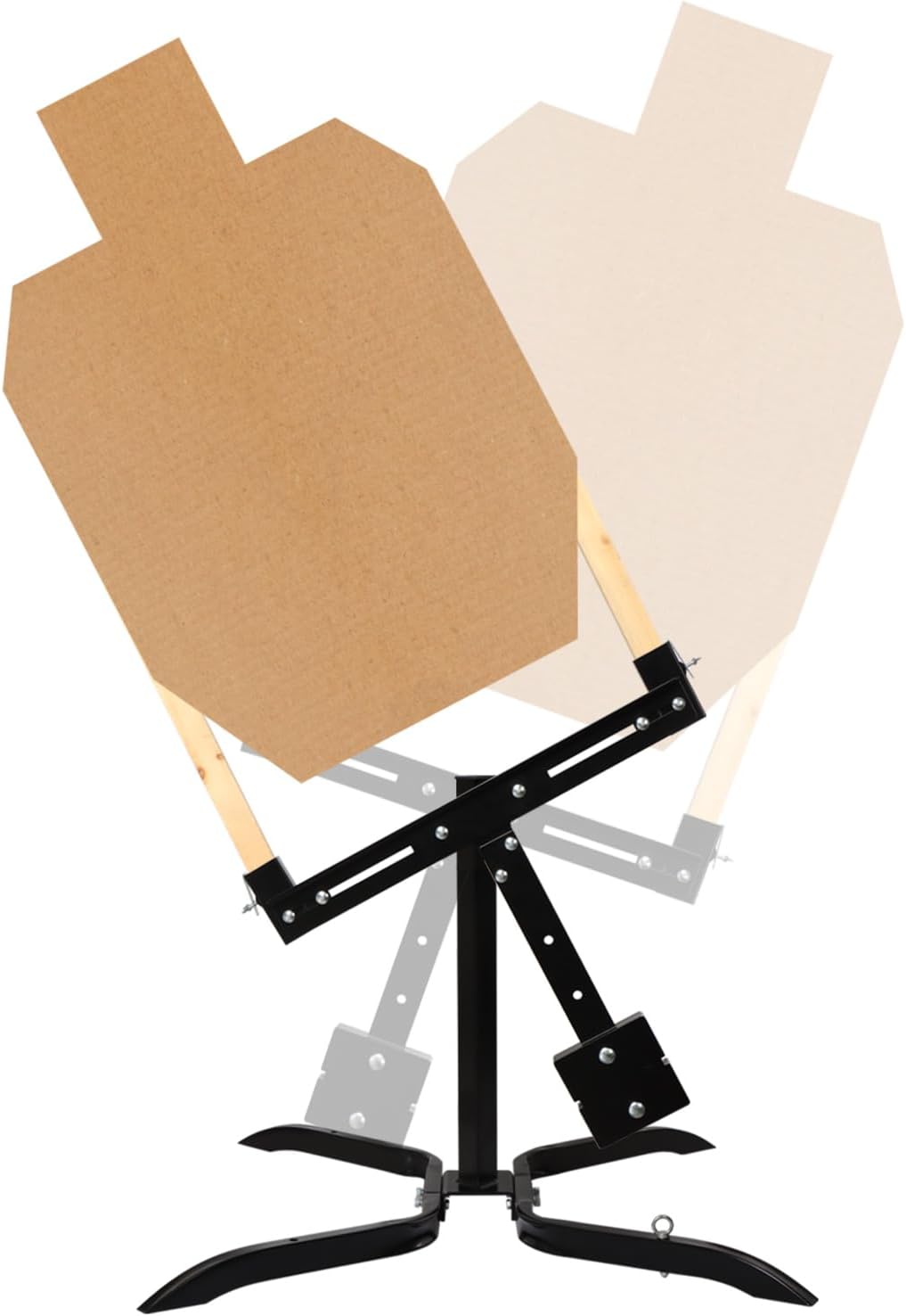Adjustable Swinger Target Stand for Paper & Cardboard Silhouette Shooting Target X-Leg Stand Base Fits 1x2 Wooden