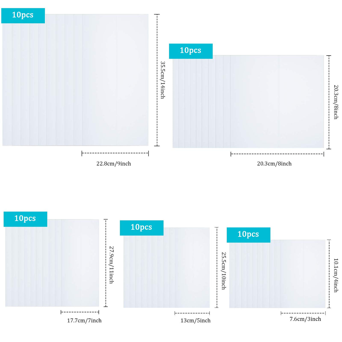 50 Pcs Sublimation Shrink Wrap Sleeves