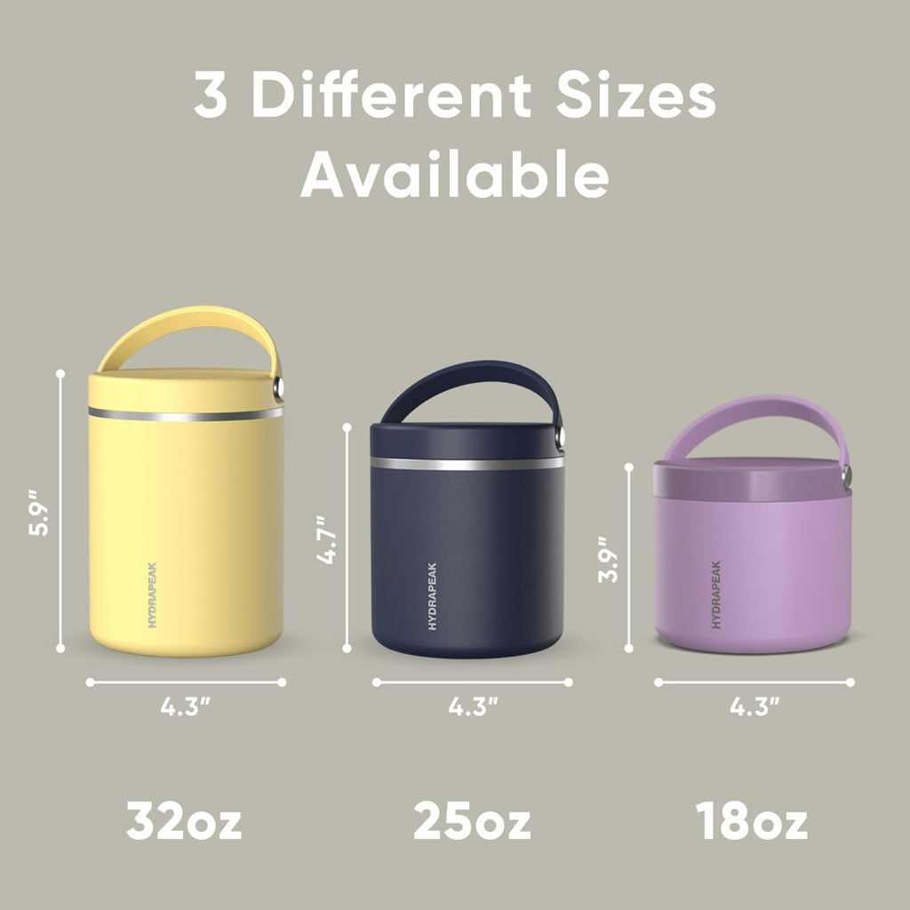 25oz Stainless Steel Vacuum Insulated Food Jar for Hot Food and Cold Food, Wide Mouth Leak-Proof Soup Jar for Adults