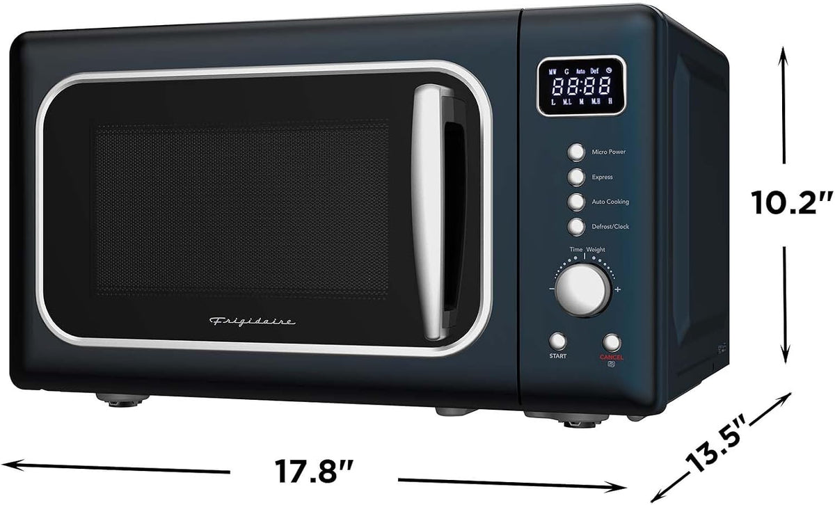 0.7 Cu. Ft. Retro Countertop Microwave Oven, 700W Compact Microwave with 8 Auto Cook Menus, Auto Defrost, 5 Power