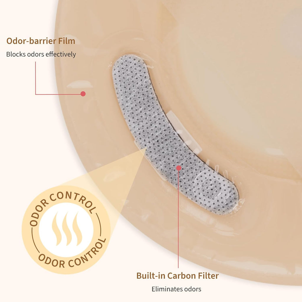 20 PCS Colostomy Bags Ostomy Supplies One Piece Ostomy Bags, Ostomy Drainable Pouches for Ileostomy Stoma Care