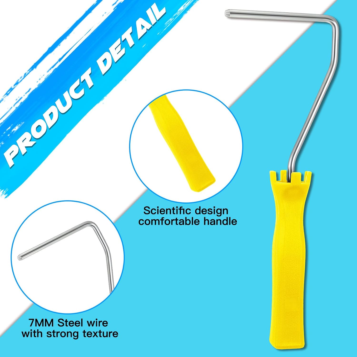 10 Pcs 4 Inch Mini Paint Roller Handle 12 Inch Frame Small Paint Roller Brush Painting Supplies for Wall House