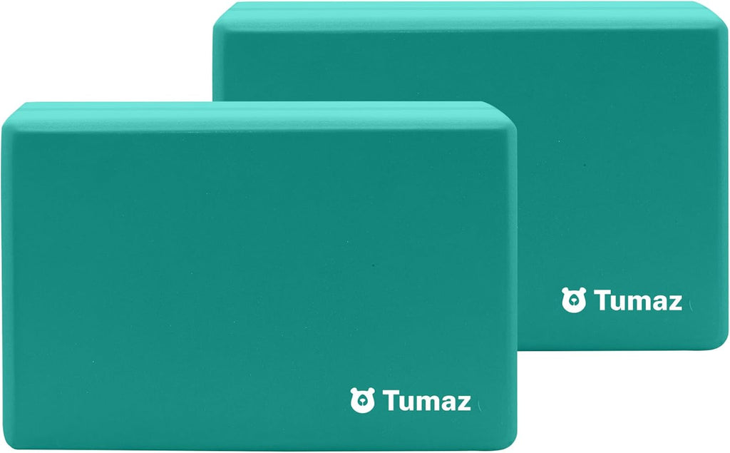 Non-Slip Yoga Blocks，High-Density EVA Foam 2 Pack for Yoga & Pilates | High-Density Support | Lightweight | EVA Foam