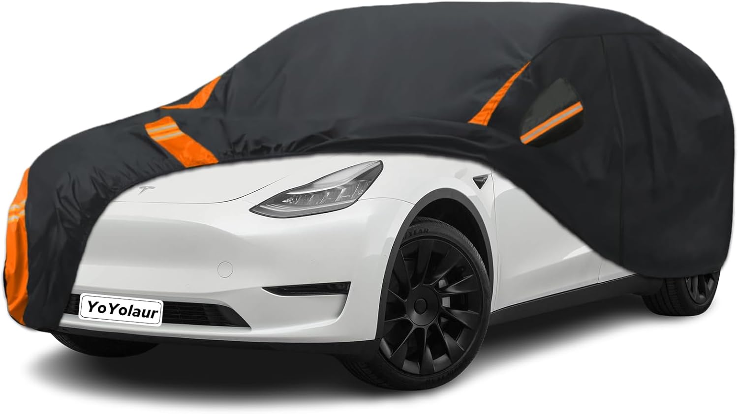 10-Layer Compatible with Tesla Model Y Car Cover Waterproof All Weather for Automobiles, Outdoor Full Cover Soft