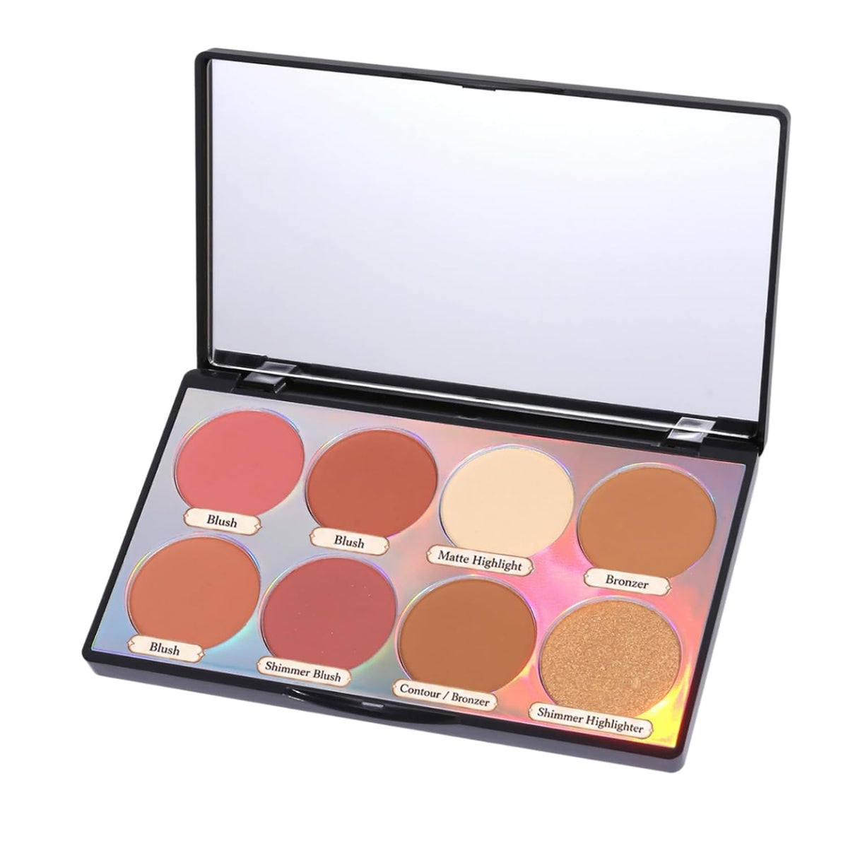 Full Face Makeup Palette Set, 4 Blush, 2 Contour, 2 Highlighter