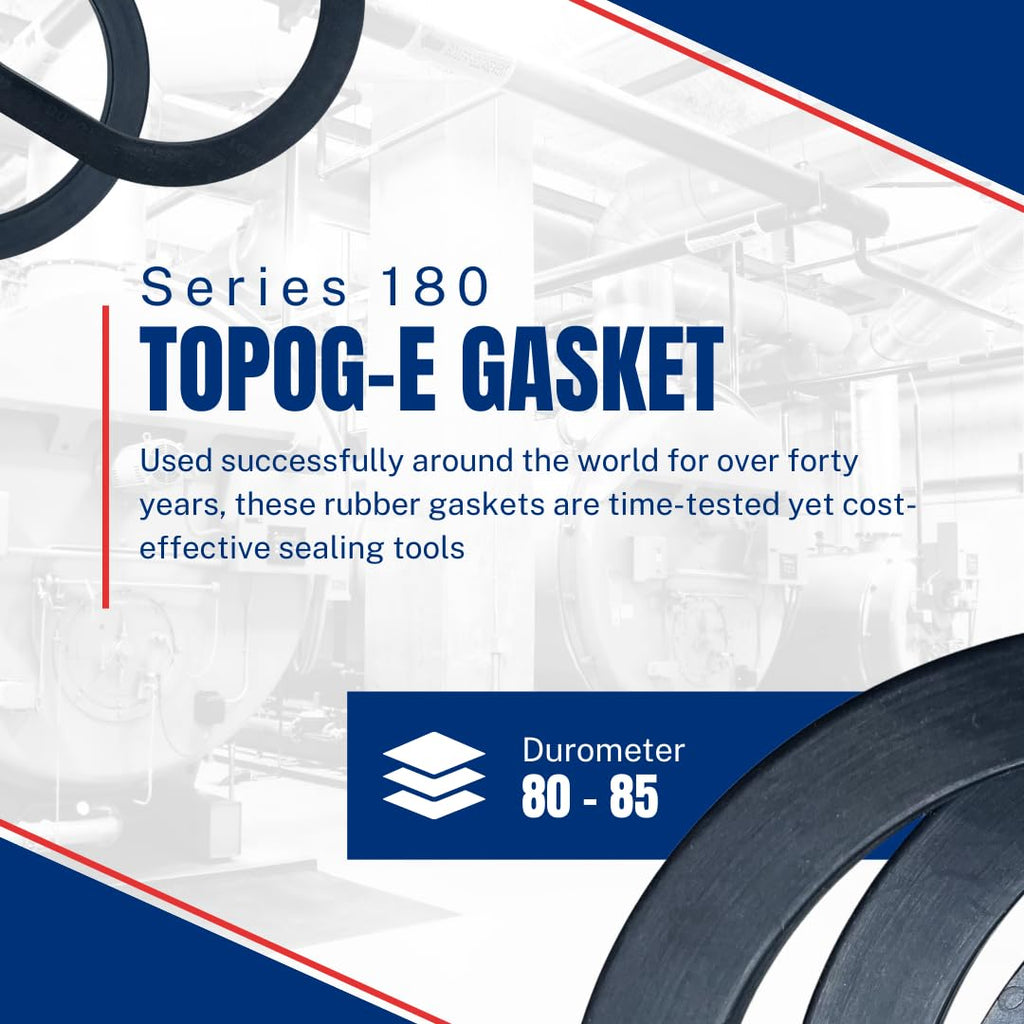 Topog-E Series 180 Elliptical Boiler Handhole Gasket 1/2" E Flange (3" x 4" x 1/2" E)