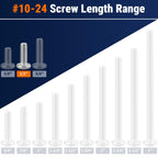50pcs #10-24 x 1/2" Phillips Pan Head Machine Screws, 304 Stainless Steel