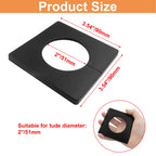 Square Wall Split Flange Cover, 2 Inch/51mm Dia, Black, 2 Pcs