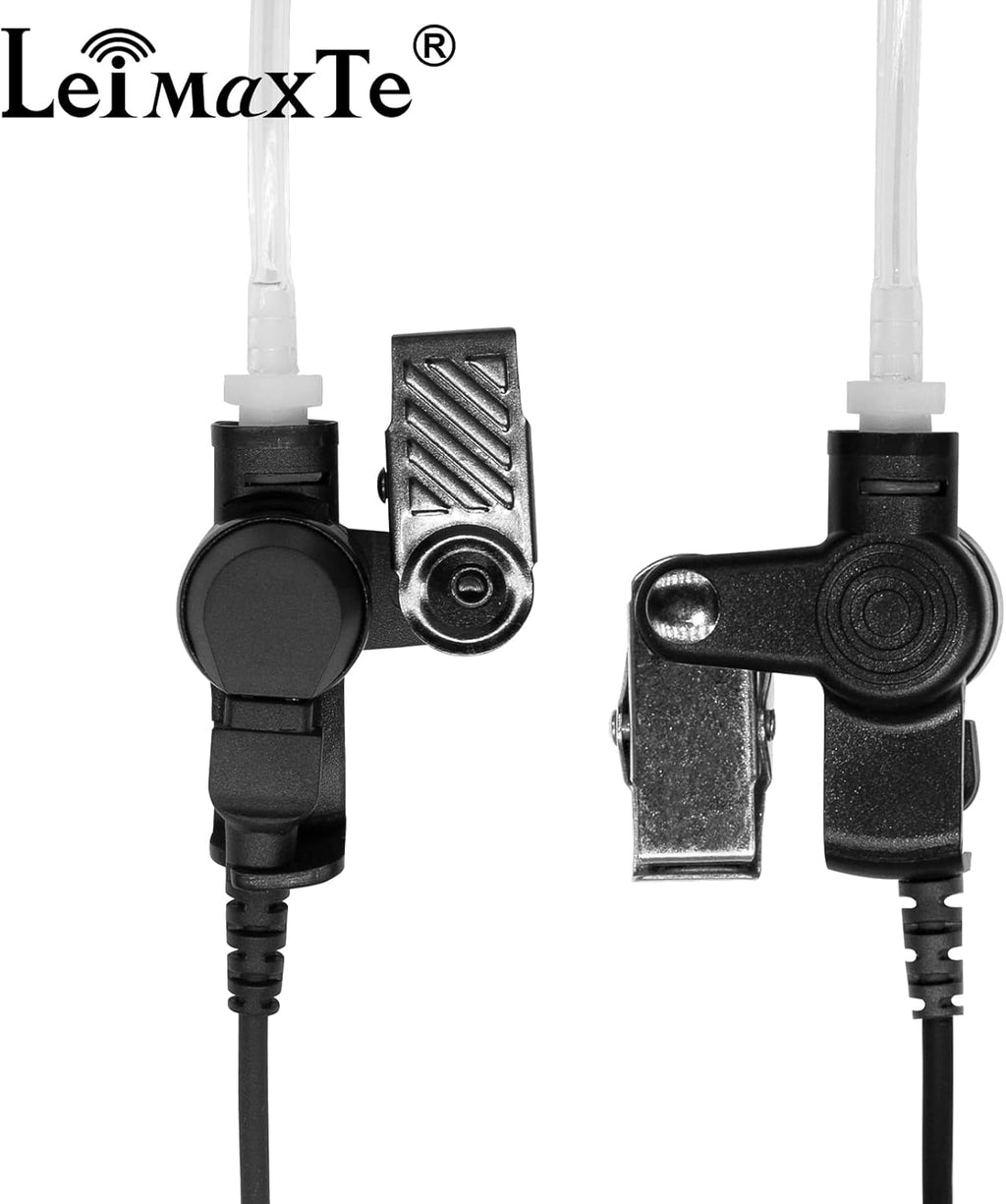 Two Way Radio Headset Compatible with Baofeng, Kenwood 2 Pin Walkie Talkie Surveillance Earpiece with Mic PTT
