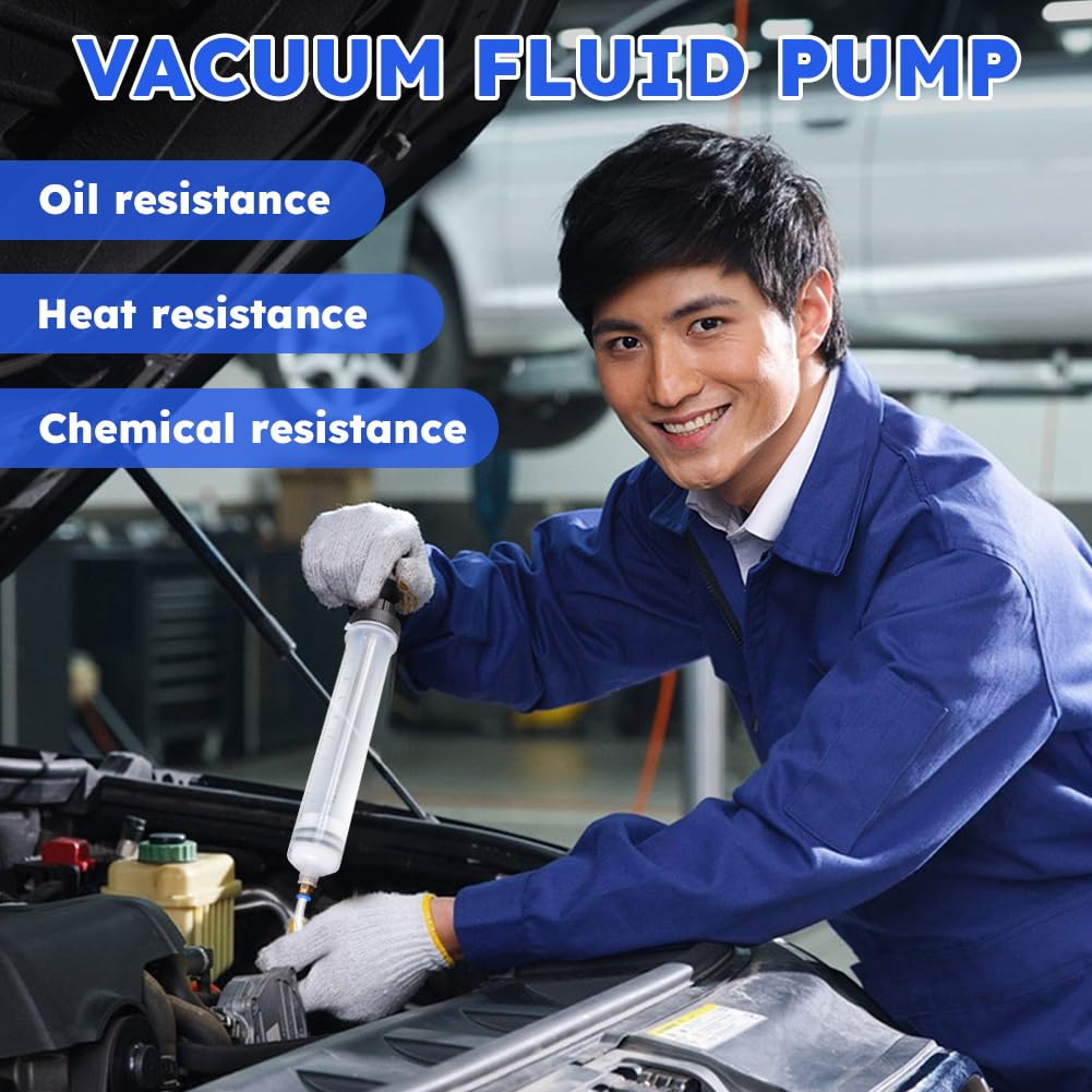500CC Fluid Extractor Pump Kit, Fluid Transfer Syringe for Oil Service