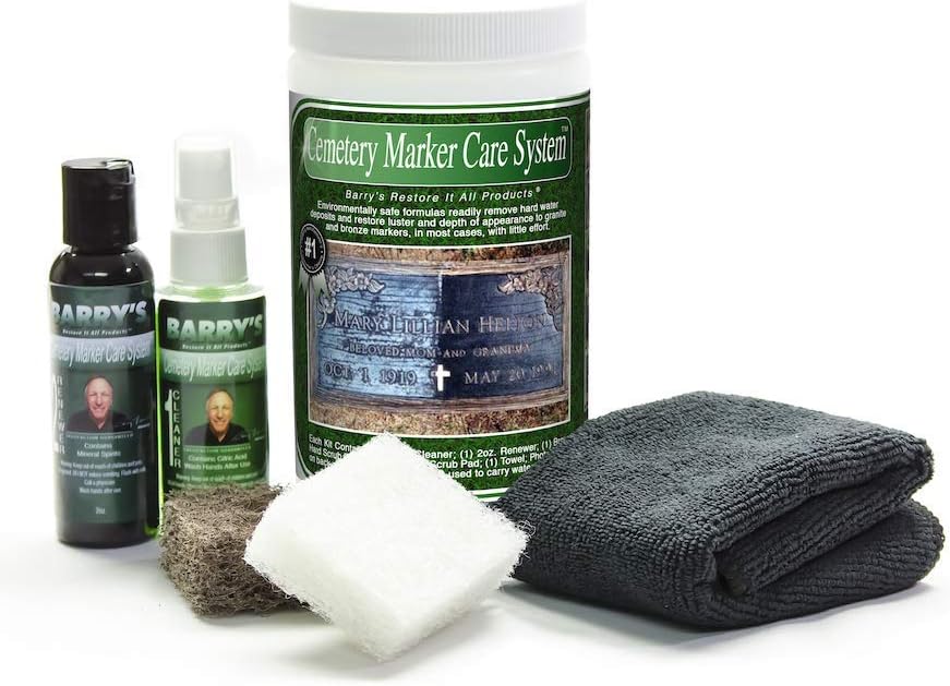 Cemetery Marker Care System | The Internet Sensation that cleans and restores Cemetery Markers! Removes hard water