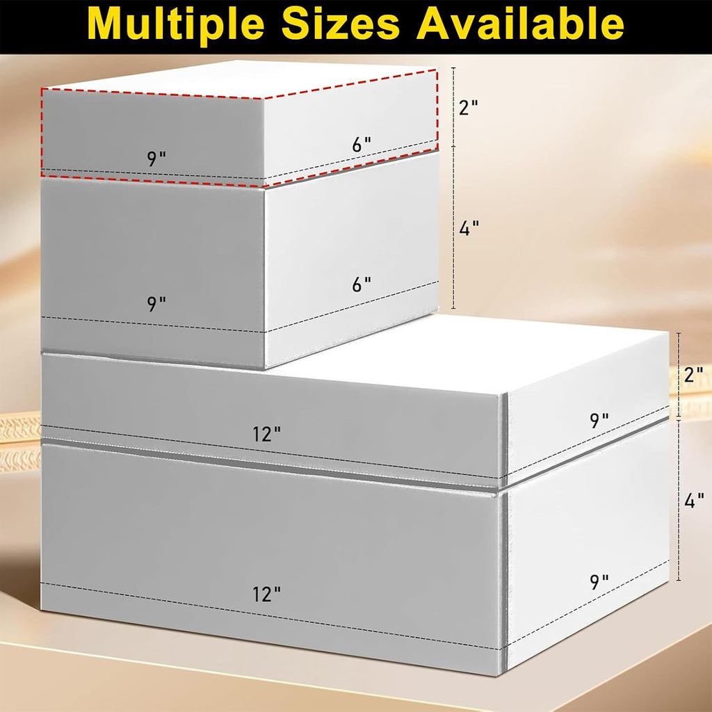 9x6x2 inches Shipping Boxes Set of 50, White Corrugated Cardboard Boxes Literature Mailer Boxes Gift Boxes Small