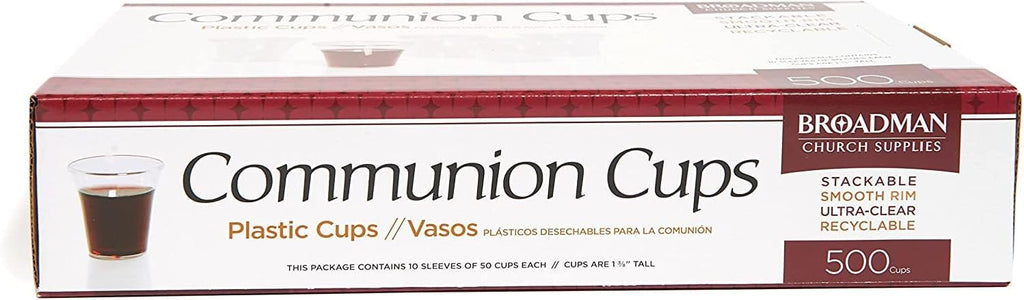 Broadman Plastic, Disposable, Recyclable Communion Cups, 500 Count