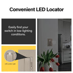 Legrand Radiant 450W LED Dimmer Light Switch 3-Way Rocker Nickel 1-Pack
