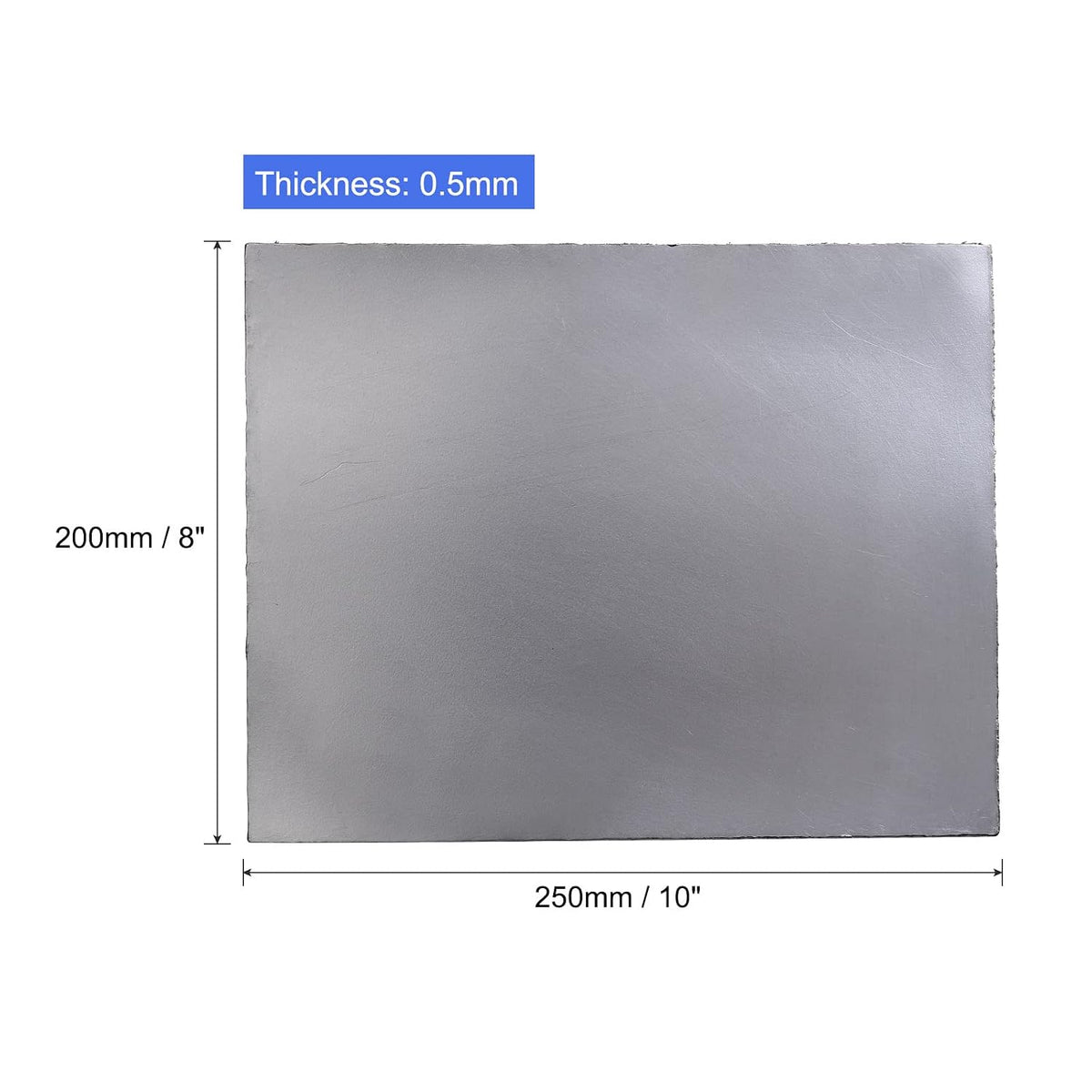 PATIKIL Flexible Graphite Foil Graphite Gasket Sheet Graphite Foil Sheet 250x200x0.5mm, Pack of 5