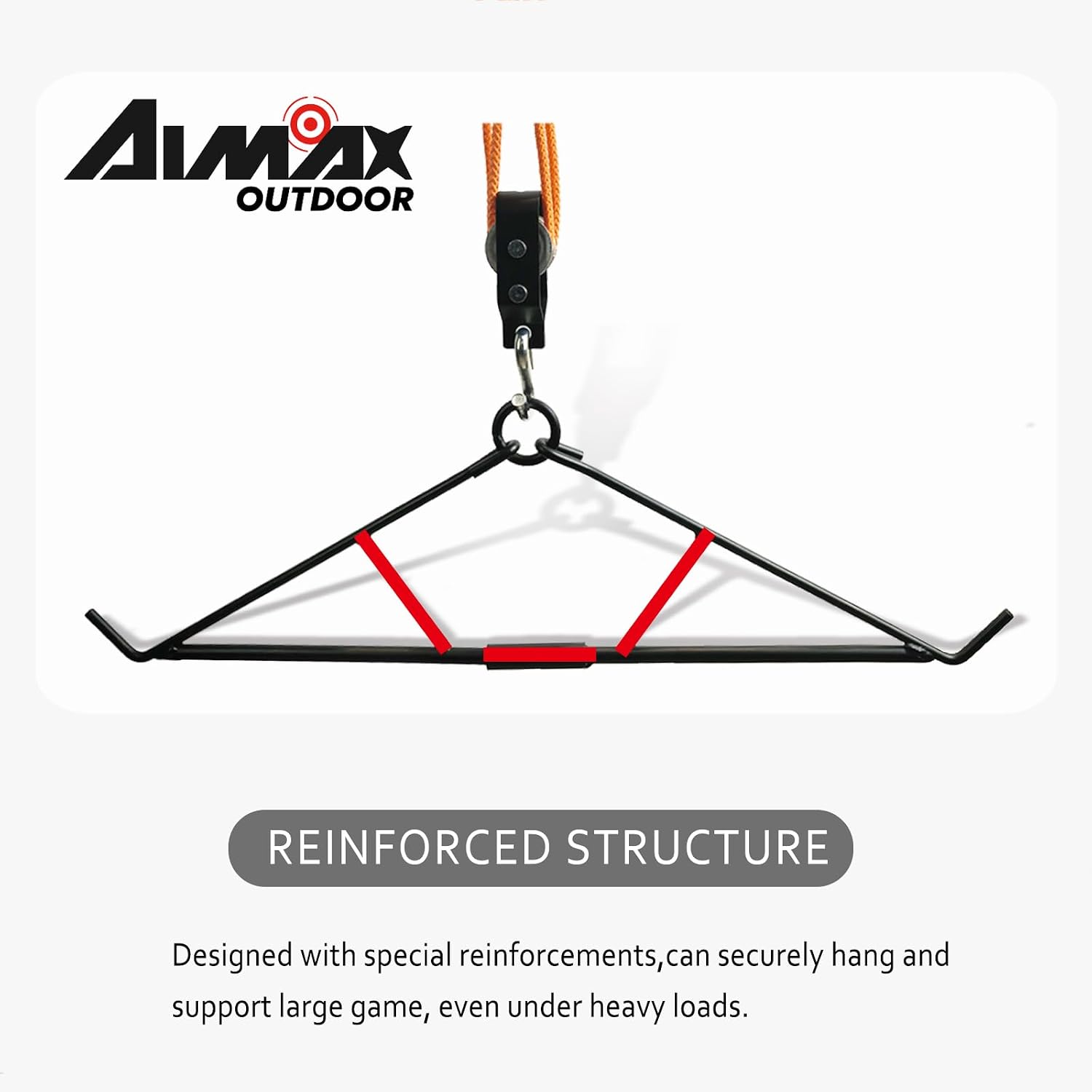 Hunting Game Hoist Gambrel with Elk Hoist Dual Pulley Lift System and Deer Hanger, Hunting Game Hanging Kit for Deer
