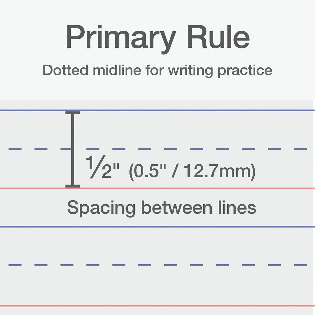 Oxford Primary Ruled Spiral Notebooks, Writing/Drawing Practice for Kids, Grades Pre-K, K-2, 70 Sheets, 8 x 10.5