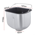 Noteflora Bread Machine Liner Mixing Bucket,Stainless Bread Maker Inner Replacement Part Features Nonstick Liner For Convenience For Home(Black T1)