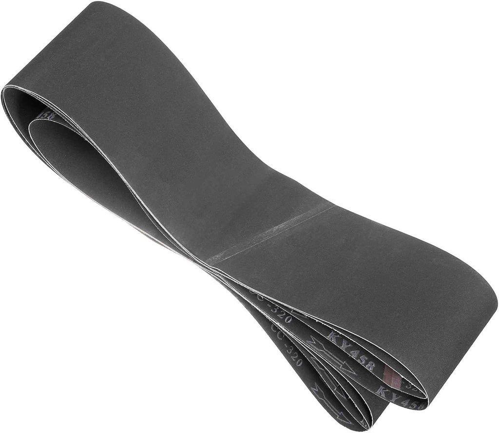 Sanding Belts 6 x 89 Inch 320 Grit Silicon Carbide Abrasive 2 Pcs