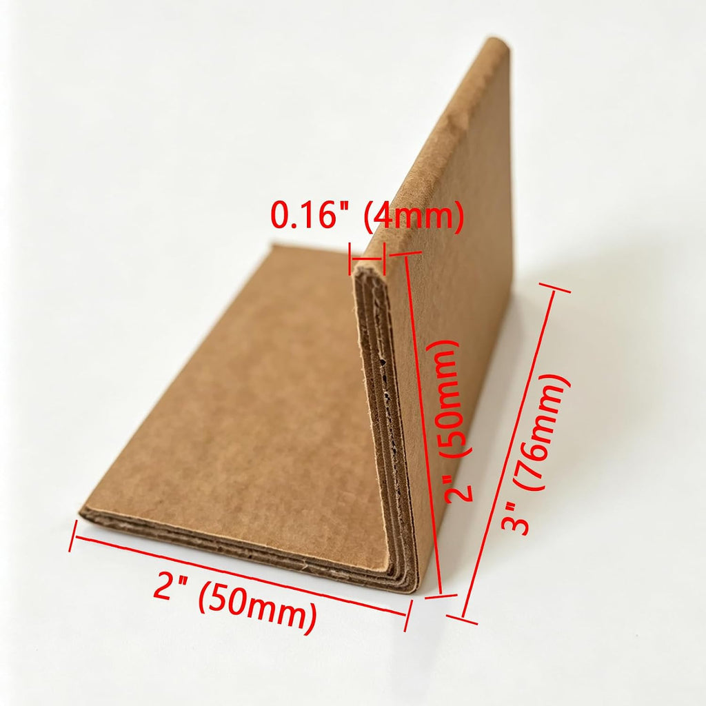 2x2x3 Inch Cardboard Corner Protectors, Pack of 50 box corner protectors
