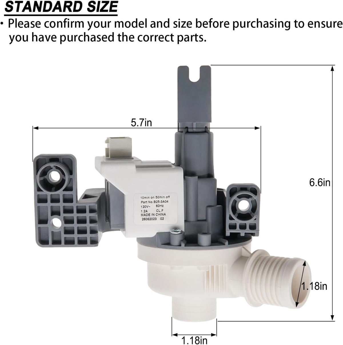 WTW5000DW1 WTW5000DW2 Washer Drain Pump Fit for Whirlpool WTW7300DW1