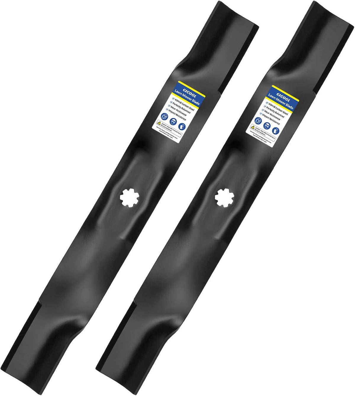 GICOOL AM137327 High Lift Mower Blades for John Deere 42" Deck Mower, 2PK