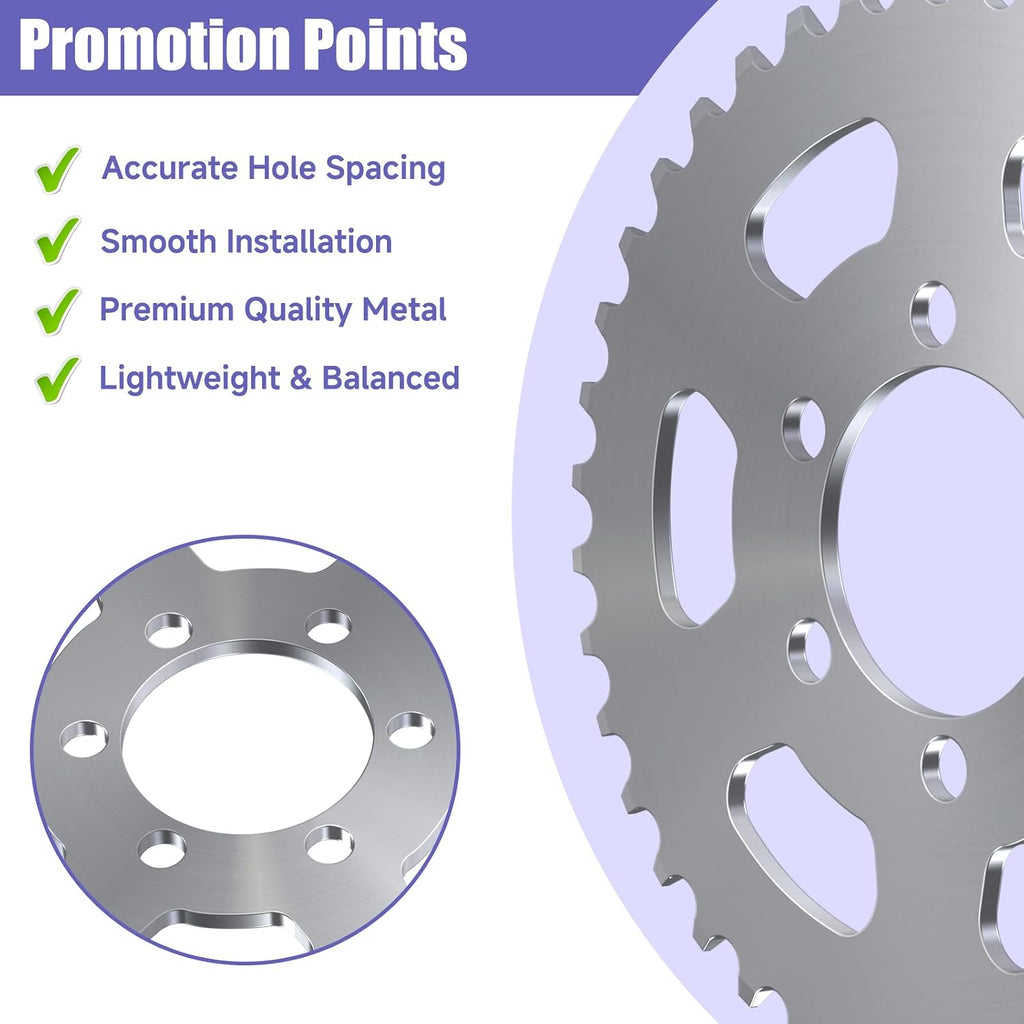 Upgraded 40 Tooth Rear Sprocket 35 Chain 37mm Bore for CT100U DB30