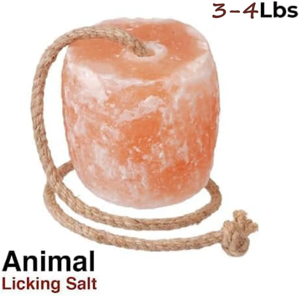 ZK Himalayan Salt Lick for Horses, Livestock– (3-4 lbs) (Pack of 3 Natural Mineral Salt Block for Goats, Cattle &