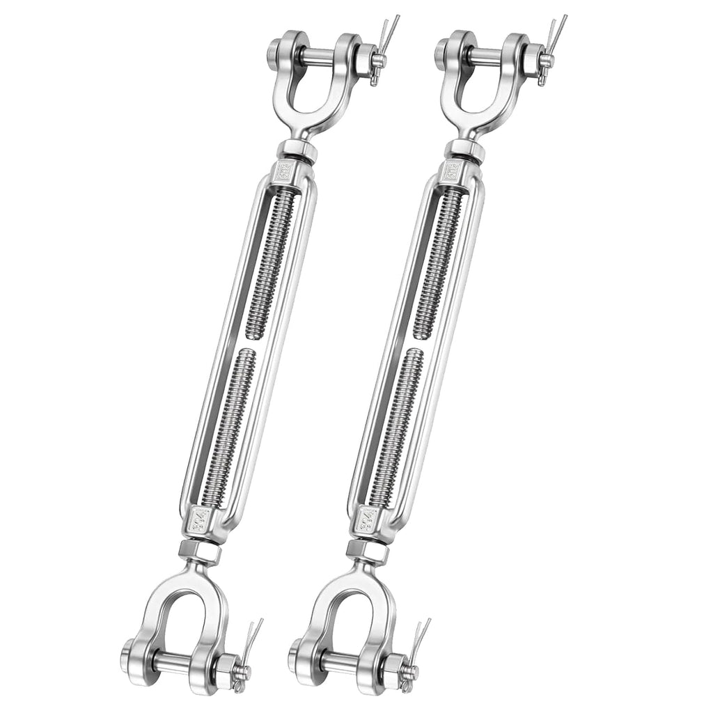 5/16" Jaw and Jaw Turnbuckles Heavy Duty Stainless Steel Turnbuckle Tensioner for Cables Wire, Shade Sail, Zipline