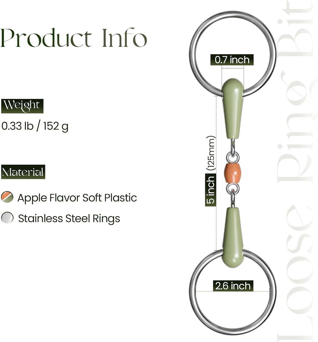 Horse Bit, Stainless Steel Equestrian Bit 5inch & 5-1/4inch