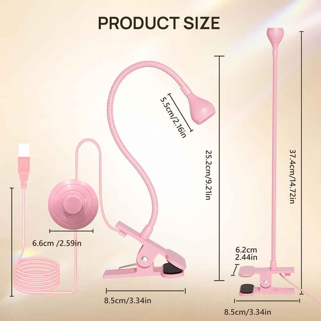 UV Nail Lamp, UV Light for Gel Nails, LED Flash Cure Light | Foot Pedal Gooseneck UV Lamp, Mini Nail Dryers with