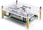 GeeekPi Acrylic Case for Raspberry Pi 4 Model B & Raspberry pi 3 Model B+, Pi Case with Cooling Fan and 7PCS Heatsinks for Raspberry Pi 4 Model B/Pi 3B+/ Pi 3B/ 2B (Clear)