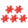 uxcell 5pcs L110 Jaw Coupling Insert, Urethane Flexible Solid Type Jaw Coupling Center Insert for L Jaw Coupling L-Jaw Coupler Set, Red