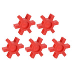 uxcell 5pcs L110 Jaw Coupling Insert, Urethane Flexible Solid Type Jaw Coupling Center Insert for L Jaw Coupling L-Jaw Coupler Set, Red