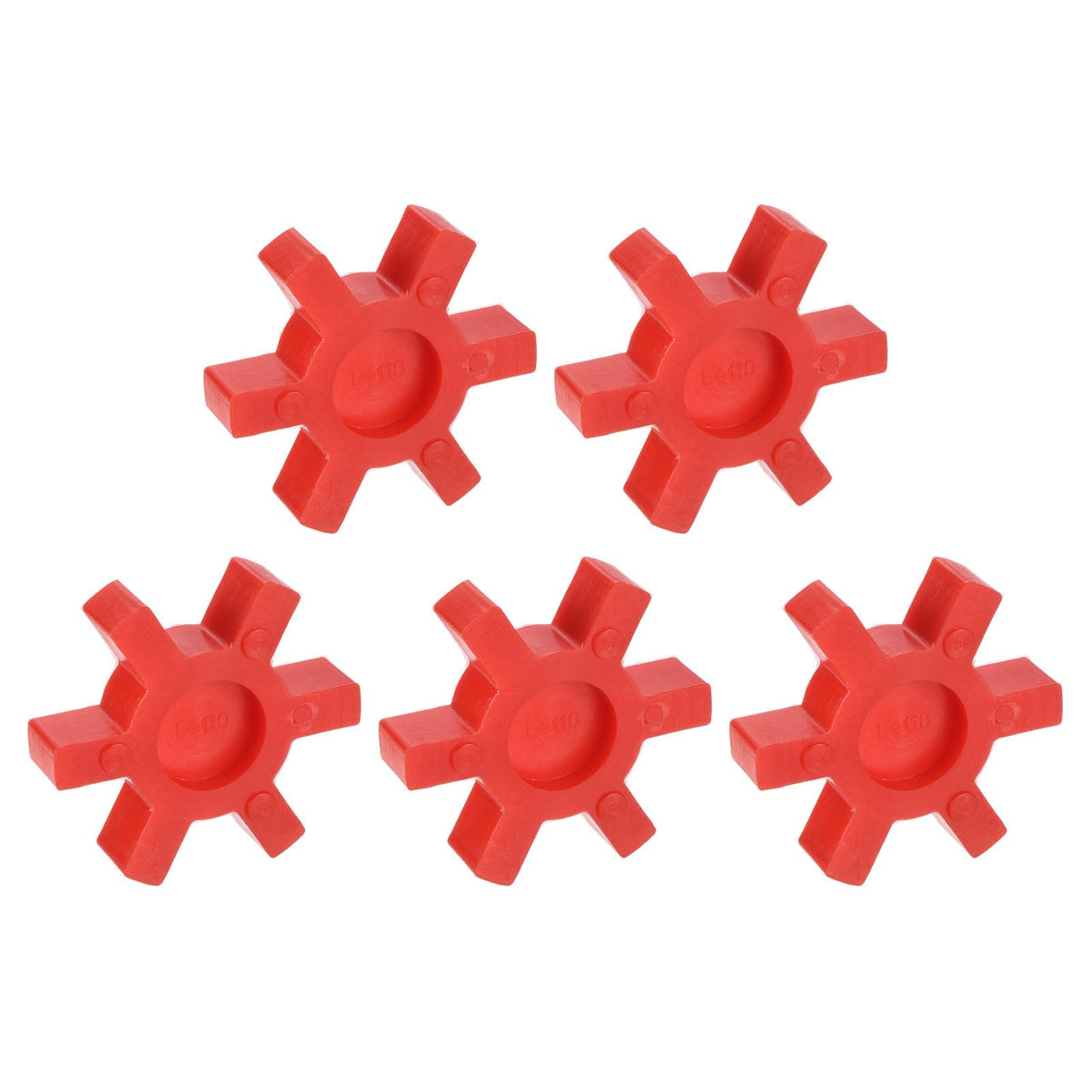 uxcell 5pcs L110 Jaw Coupling Insert, Urethane Flexible Solid Type Jaw Coupling Center Insert for L Jaw Coupling L-Jaw Coupler Set, Red