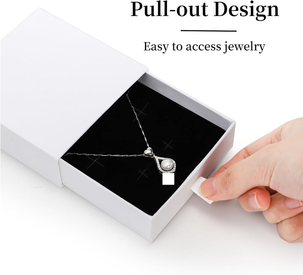 24 Pack White Cardboard Jewelry Gift Boxes Bulk, 3.5x3.5x1.2 Inch