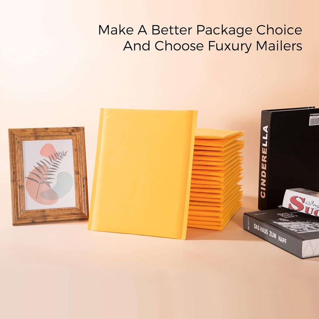Kraft Bubble Mailers 8.5x12" 100 Pack Self Seal Padded Envelopes