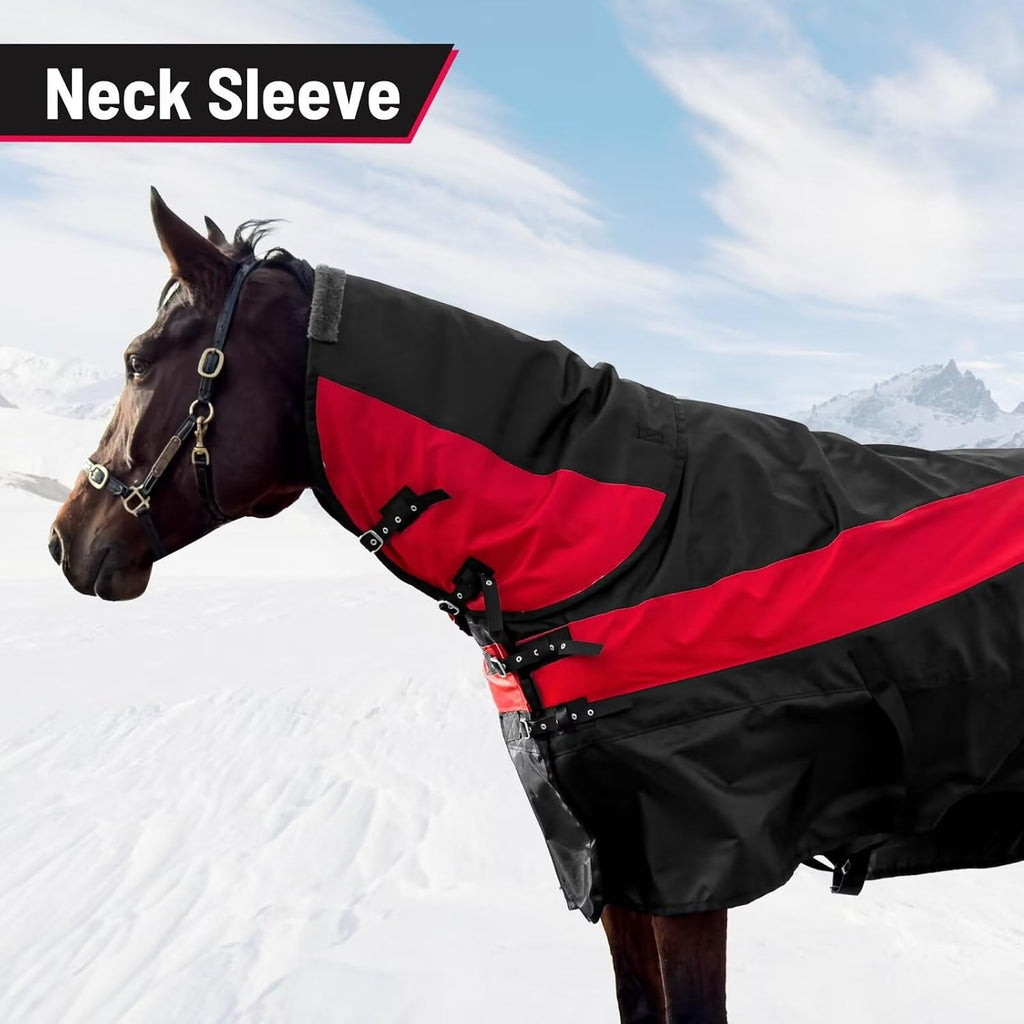 Horse Turnout Blanket, Waterproof Medium Weight Winter Blanket for Horses