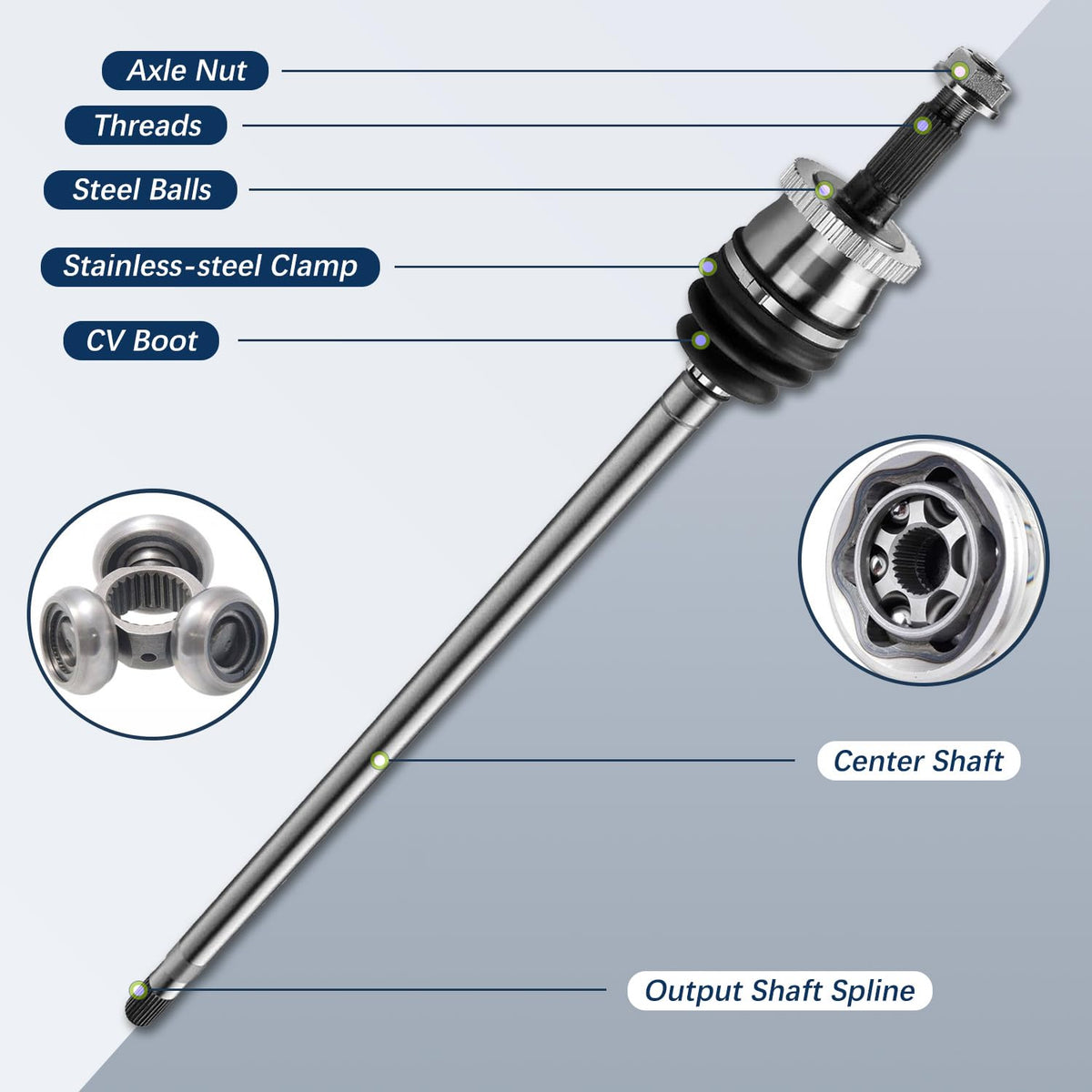 NXTRIP CV Axle Front Right Compatible with 1999-2004 Jeep Grand Cherokee