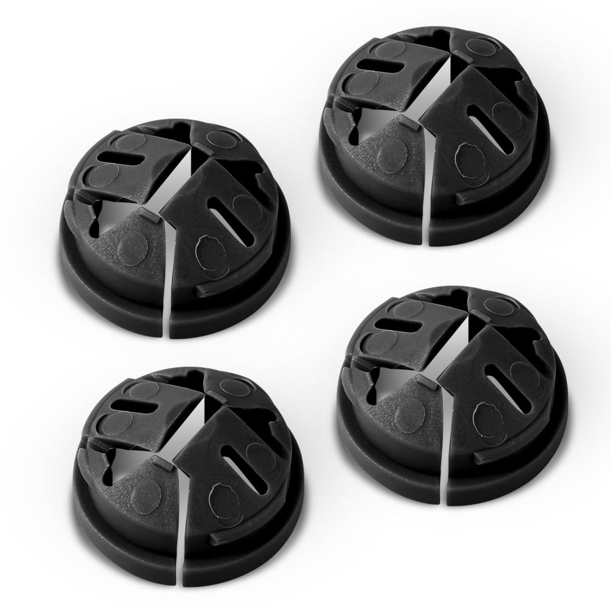 500pcs Non-Metallic Push-in Cable Connectors, 3/8-1/2 Inch (Black)