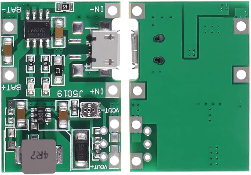 6 Pcs Battery Charger Module USB TP4056 3.7V 4.2V to 9V 5V 2A Charge Discharge Integrated Step Up Module,18650 Lithium Li-ion Battery Charger Module